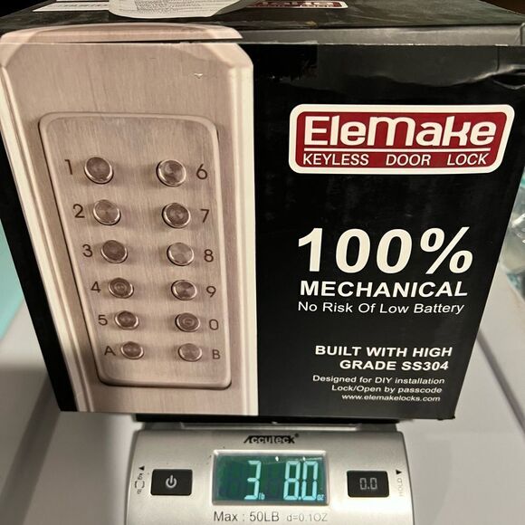 New Elemake Keyless Door Mechanical Lock - Picture 2 of 9